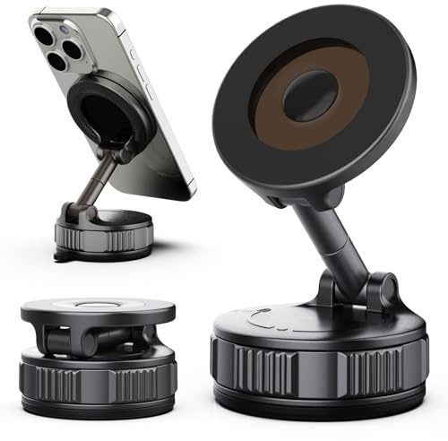 Handyhalterung Auto[ N55 Stärkste Saugkraft ]360°Faltbar Vakuum Magsafe Autohalterung,für iPhone 17 Pro Max/16 /15 /14 /13 /12 Plus & MagSafe Hülle & Alle Auto,handyhalterung auto magnet,auto zubehör