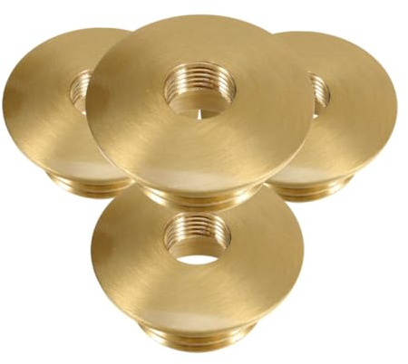 SHINEOFI 4pcs Metal Lampshade Thread Adapter Screw Caps for Light Fixtures Lamp Shade Screw Fittings with Secure Threaded Design for Stable Residential and Commercial Lighting