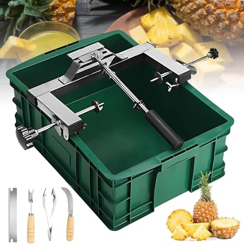 Éplucheur d'ananas professionnel, avec outil de retrait des œillets, for fruiteries, usines de transformation alimentaire et marchés de producteurs.