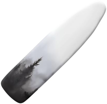 BüGelbrettbezug 130x45 Schwarzer Baum BüGelbrett üBerzug Dicke Polsterung Mit Gummizug,Zum Schutz des BüGelbretts, Rundum-Elastikband, KlettverschlüSse