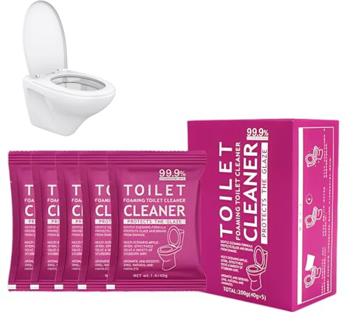 Teegxddy WC Schaum –WC Reiniger Extra Stark– Zuverlässig Gegen Kalk, Urinstein & Schlechte Gerüche – Spontan Schäumender Aktivschaum,Rosa Blumiger Duft