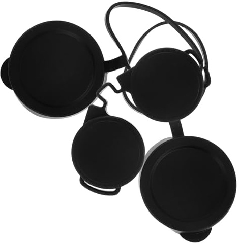 ULTECHNOVO 3pcs Black Rubber Lens Cap Set for Binoculars and Telescopes, Compact Protective Lens Covers with Easy Installation and Outdoor Suitability, for Travel and Outdoor Activities