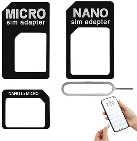 3-in-1 Nano SIM Karten Adapter Set – Universeller SIM-Adapter mit Auswurfstift