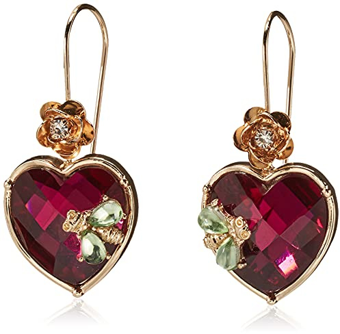 Betsey Johnson Stone Heart Drop Earrings