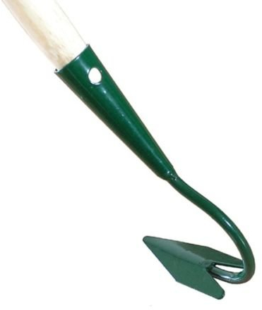 AGROHIT Handgrubber mit 1 Zinke, Gartenhacke aus Stahl, Grubber zum Auflockern der Erde, Entfernen von Unkraut, Vorbereiten von Beeten & Verbesserung der Bodenbelüftung, Kompakte Konstruktion, Grün