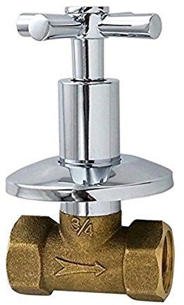 Shower Shut Off Valve,Water Flow Control Valve Straight Replacement Part Concealed with Cross Handle Shut off Valves Water Pressure Regulator,Plumbing Shower Pipe Valve G3/4 Connecting Threads One Pcs