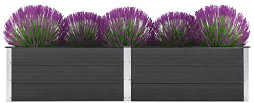 Garten-Hochbeet 250 x 50 x 54 cm WPC Grau