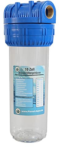 Wasserfilter Gehäuse 10 Zoll Filtergehäuse mit 3/4 Zoll IG-Anschluss Wasser Pumpen Vorfilter Brunnen Hauswasserwerk Osmoseanlage Küchen Garten Hauswasser Trinkwasser Filter Pumpe