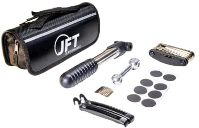 JFT Performance: 2-in-1 Fahrradpumpe & Multitool-Set - Schnelle Reparatur für Mountainbikes, Rennräder & Straßenräder