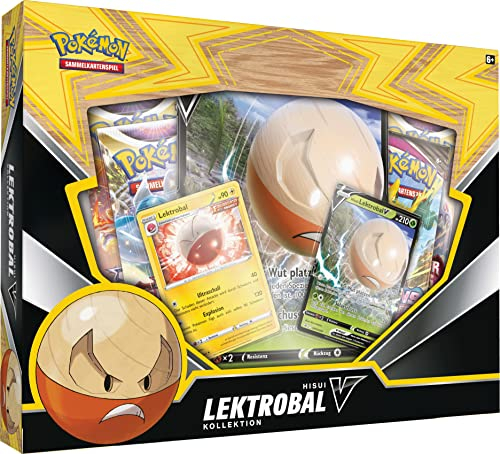 Pokémon-Sammelkartenspiel: Kollektion Hisui-Lektrobal-V (2 holografische Promokarten, 1 überdimentionale holografische Karte & 4 Boosterpacks)