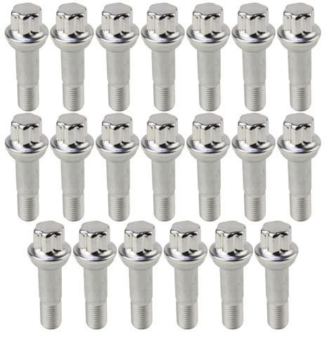 Bomunik 20 PCS Wheel Lug Nuts Bolt 14mm x 1.5 Stainless Steel Wheel Stud Fit for Mercedes Benz GLE320 GLE400 ML500 S550 CL63 ML350 CL500 GL450 GLS450 S400 S500 S600 S63 0009905407