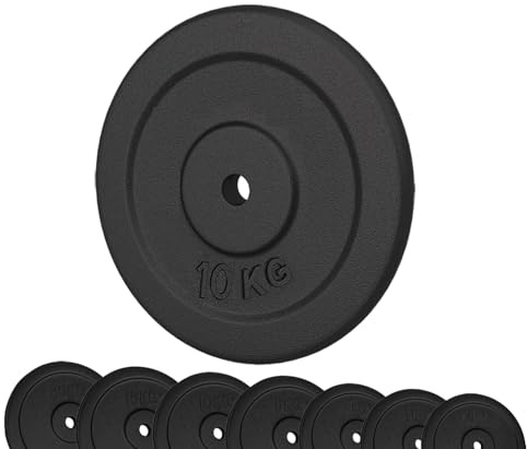G5 HT SPORT Hantelscheiben aus Gusseisen, Lochdurchmesser: 25 mm, für Fitnessstudio und Heim-Gymnastik, von 0,5 bis 20 kg, für Hanteln und Langhanteln