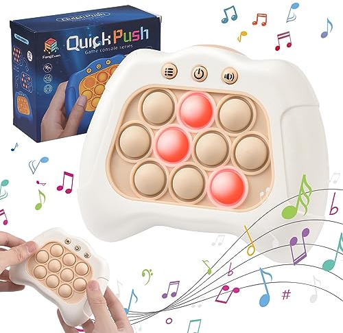 Towwoo Quick Push Spiel, Pop It Fidget Elektronisches Sensorspiel Silikon Spielzeug für Jungen Mädchen, Einzigartige Puzzle Pop Bubble Game Machine Geschenk für Kinder und Erwachsene (A)