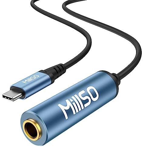 MillSO USB C auf 6.35mm Kopfhörer Adapter TRS 1/4 Buchse auf USB Type C Aux Audio Adapter 6.35mm Stereo Klinke Adapter für Verstärker, Mixer, Heimkino, Smartphones, Laptop, 6.35mm Kopfhörer