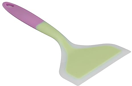 Spatola in Silicone con Bocca Larga e Design a Due Colori, Pala da Antiaderente per Tamagoyaki, Pancake, Carne, Manzo, Utensili da per Frittata Giapponese (testa di pala verde)