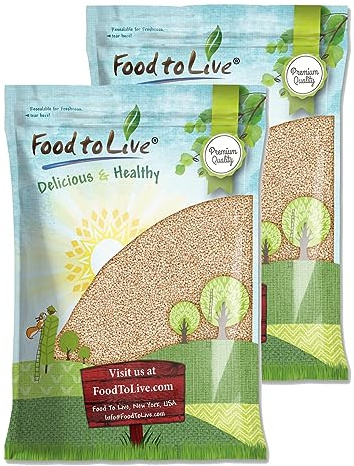Food to Live Italian White Whole Grain Sorghum, 20 Pounds – Premium White Groats. Raw Milo Seeds. Vegan, Bulk Broom-corn. Durra is Great for Making Flour and Popped Jowar Dhani