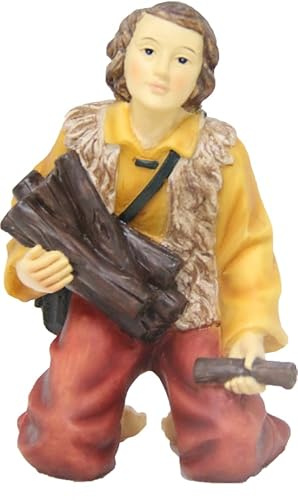 FADEDA Herd med trä/höjd: 9 cm/handmålad/detaljerade krubbfigurer – julbord, dekoration, krubbtillbehör