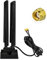 Eightwood Antenne WiFi 6E Tri-Bande pour Améliorer Le Signal Gain de 5 dBi, Câble RG174 de 2 mètres, Connecteur RP-SMA, Base Magnétique, Compatible avec Antenne WiFi 6E PC