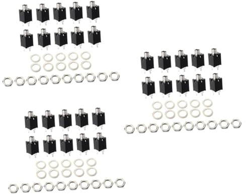 Toyvian 30stücke Teiliges Gitarre Endpin Jack Einfache Installation Strapazierfähig Für Akustische Und Elektrische Gitarren Bass Mit Stereo-