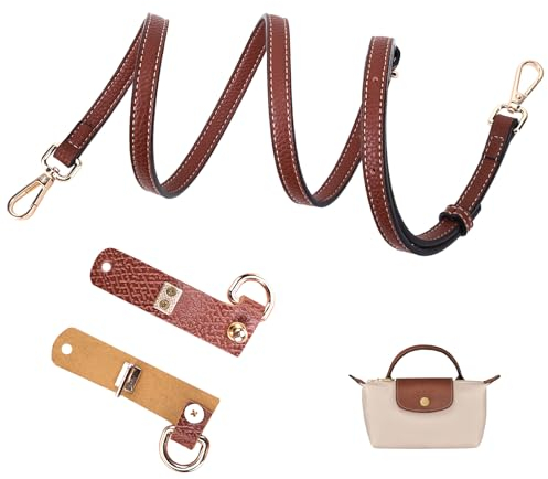 GADITIEK Schultergurt für Longchamp Tasche Damen Original Mini, Braun Lederriemen Schulterriemen für Longchamp Taschen, Tragegurte,Trageriemen für Umhängetasche Longchamp Le Pliage