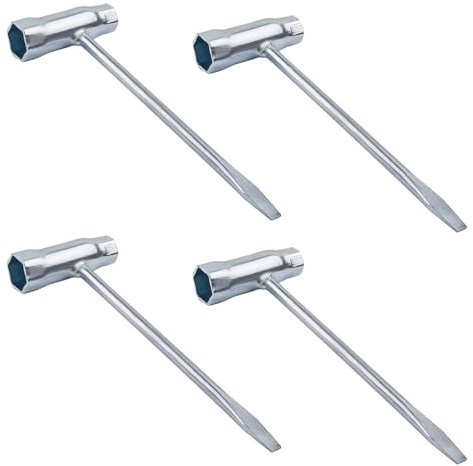 INNAL 4 Stück Kettensägenschlüssel, Zündkerzenschlüssel 13 mm X 19 mm, T Schraubenschlüssel, Motorsägenschlüssel, kombischlüsse für Motorsägenmäher Bürstenschneider Rasenmäher