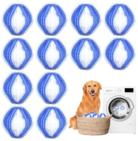Pet Hair Remover Washing Machine, 15 Pieces Reusable Washing Balls, Dog Hair Cat Hair Remover, Lint Balls, Washing Machine, Hair Catcher Washing Machine for Removes Pet Hair Lint