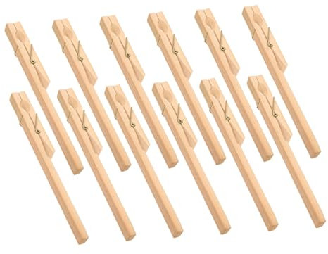 OUNONA 12piezas Pinzas Madera Para Tubos Ensayo Con Mango Clip De Fijación Resistente Para Laboratorio y Experimentos Duraderas y Seguras Soporte Estable Para Tubos De Prueba