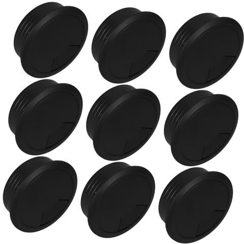JECOMPRIS 9pcs Cable Gland Desk Hole Cover for Cables USB Grommets Plastic Cord Organizer for Office Desk Countertop Hole