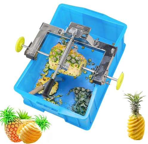 LHQYA Pelador De Piña, Pelador De Piña De Acero Inoxidable, Piña Grande Y Pequeña Se Puede Utilizar/Arco Disipable/Desplazamiento/Rango De Marco De 30-36 Cm, para Piña