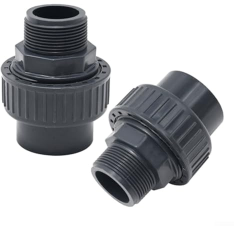 Jonikuper 2 Stück PVC-Poolpumpen-Verbindungsstücke, Außengewinde, mit PVC-Rohren, passend für Pool-Filterpumpen-Schlauchadapter, für Schwimmbad, Spa