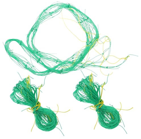YARNOW Rebennetz Kletternetz Für Gartenarbeit Und Obst Obstreben 3 Stück Nylonpflanzennetz 0,9 x 1,8m Grün Langlebig Und Vielseitig Gartenpflanzen- Gemüse Und Blumenrankhilfe