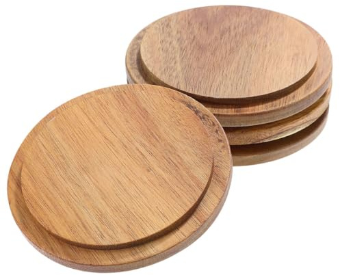 Holibanna Tapas De Taza De Madera Reutilizables Juego De 4 Piezas Compatible Con Tazas De Viaje Estándar Cubierta Para Bebidas Calientes Fácil De Limpiar Y Uso Diario