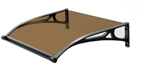 Auvent De Porte D'Entrée, Marquise De Fenêtres Polycarbonate Avec Cadre En Aluminium, Terrasse Toit Abri Protection Contre La Pluie, Pour Maison, Balcon, Fenêtres, Garage(W80xL120cm/31.5x47.2in)