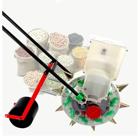 SFQEVHRZ Garden planter， 14 mouths Manual Seeder Handheld, 23cm spacing, Adjustable Handheld Seeding Machine Walk-Behind Row Crop Planter(10mouth)