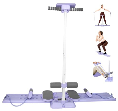 KESHWELL Ab Machine,Thigh Leg Exerciser,Sit Up Exercise Equipment for Man & Women,Pelvic Floor Exercise Devices for Home,Multifunctional Workout Equipment with Resistance Bands for Weight Loss