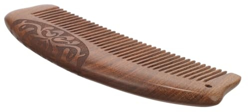Gogogmee Antistatischer Sandelholzkamm für Damen mit Kopfhautmassagefunktion Schwarzes Naturholz Handgefertigt Modisches und Filigranes Design für Sanfte Haarpflege