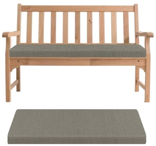 Generisch Bankauflage, Waschbar Sitzauflage Banks Für Innen Outdoor, Bankkissen, Abnehmbarem Sitzkissen Banks, rutschfeste Gartenbank Auflage Fur Küchenbank Gardenbank Essbank,Dark Gray,130x45x5cm