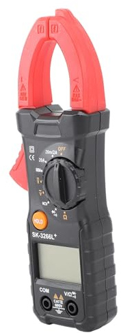 FTVOGUE Pinza Amperimétrica Digital Multímetro de Rango Automático con Pantalla Retroiluminada Voltaje CA/CC Resistencia de Corriente Probador de Capacitancia para Electricistas Técnicos de HVAC