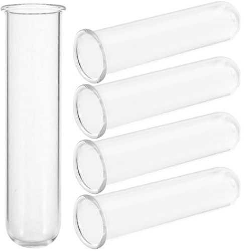 MAGICLULU 5pcs Glass Test Tube Propagation Vase Set 2.5x3x11cm Hydroponic Plant Propagation Station for Indoor Desk Gardening