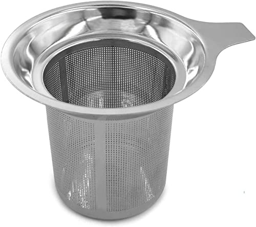 Devilmaycare Stainless Steel Reusable Filter, Tea Baskets Mesh Coffee Espresso Strainer Dripper With Holder