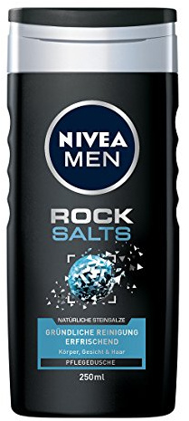 Nivea Men Pflegedusche für Männer, Flasche, Rock Salts, 6er Pack(6 x 250 ml)