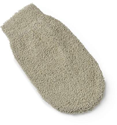 Manicare Gant exfoliant pour le corps en ramie, pour le bain, la douche ou le spa, stimule la circulation, réduit la cellulite et élimine les peaux mortes et les poils incarnés, taille unique