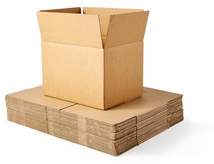 Amazon Basics Cardboard Moving Boxes for Packing and Shipping, Medium Size, 18 x 14 x 12, Brown, 20-Pack