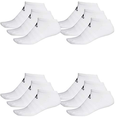 adidas 12 Paar Performance No Show Sneaker Socken Unisex Kurzsocke, Farbe:White, Socken & Strümpfe:43-45