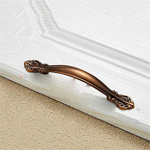 Xianglaa-96 Kleiderschrank Zieht Griffe, Zink-Legierung Schrank Tür Schrank Griff, Schrank Griffe, Schubladengriffe, Schrank Pulls, Modern Style, Möbelbeschläge (Color : 96mm Brown)