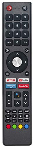 VINABTY GCBLTV02ADBBT Télécommande de Remplacement pour CHIQ TV avec Boutons vocaux Netflix Youtube