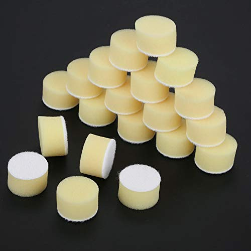 PYouo-Mini tamponi per lucidare, Spugna di lucidatura di lucidatura Pad Kit 20Pcs 1 Pollice, for Auto lucidatore Cera Buffer for Pulizia in Giallo, Attrezzo Manuale, Ceretta