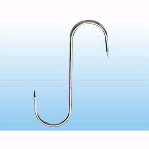 MCM service Ganci Da Macellaio In Acciaio Inox 2 Punte 180 X8 MM Conf 10pz Made in Italy