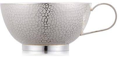 XXSC-ZC Sterling Silver Tea Cup, Liqueur Sherry Cocktail Glass, Handmade Water Glass, Afternoon Tea, Coffee Cup, Small Tea Cup,Silver handle