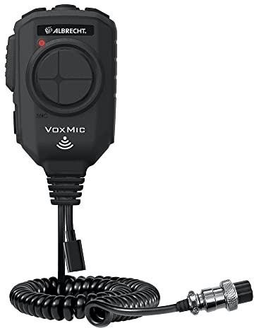 Albrecht VOX Microphone Universel pour appareils CB 6 Broches 6 Broches 42100 avec ANC et Batterie 3000 mAh pour la Communication Mains Libres
